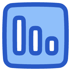 Graph Bar Decrease Square Icon from Plump Duo Set