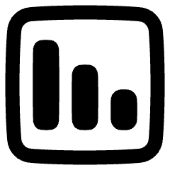 Graph Bar Decrease Square Icon from Plump Remix Set