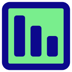 Graph Bar Decrease Square Icon from Core Pop Set