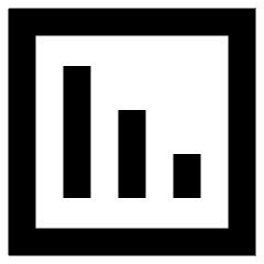 Graph Bar Decrease Square Icon from Sharp Remix Set