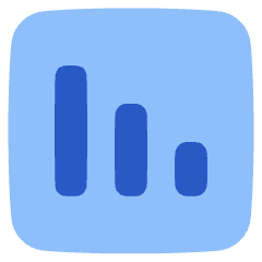 Graph Bar Decrease Square Icon from Plump Flat Set