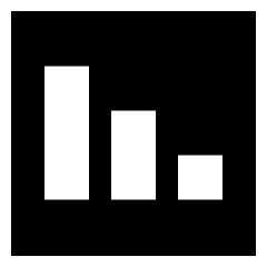 Graph Bar Decrease Square Icon from Sharp Solid Set