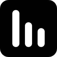 Graph Bar Decrease Square Icon from Micro Solid Set