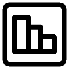 Graph Bar Decrease Square Icon from Core Line Set