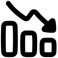 Graph Bar Decrease Icon from Plump Remix Set