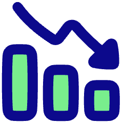 Graph Bar Decrease Icon from Plump Pop Set