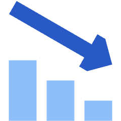 Graph Bar Decrease Icon from Sharp Flat Set