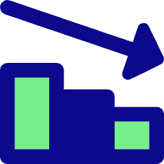 Graph Bar Decrease Icon from Core Pop Set