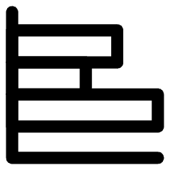 Graph Bar Horizontal Icon from Core Line Set
