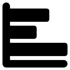 Graph Bar Horizontal Icon from Core Solid Set