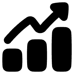 Graph Bar Increase Icon from Plump Solid Set