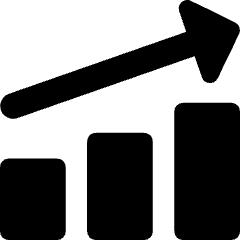 Graph Bar Increase Icon from Core Solid Set
