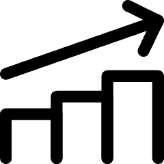 Graph Bar Increase Icon from Core Line Set