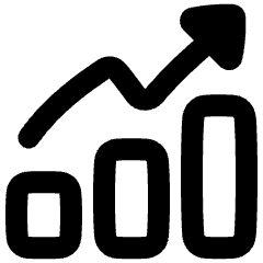 Graph Bar Increase Icon from Plump Remix Set