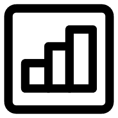 Graph Bar Increase Square Icon from Core Line Set