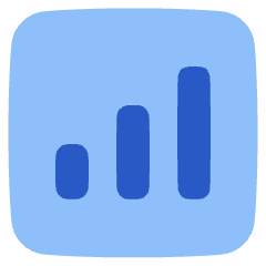 Graph Bar Increase Square Icon from Plump Flat Set