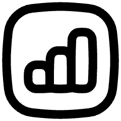 Graph Bar Increase Square Icon from Flex Line Set