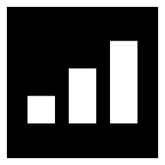 Graph Bar Increase Square Icon from Sharp Solid Set