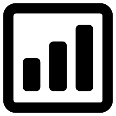Graph Bar Increase Square Icon from Core Remix Set