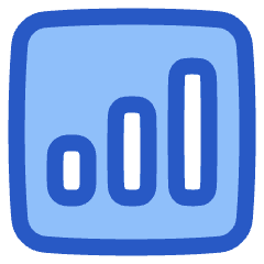 Graph Bar Increase Square Icon from Plump Duo Set