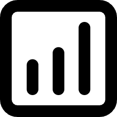 Graph Bar Increase Square Icon from Micro Line Set