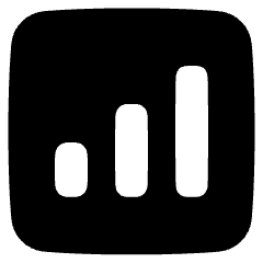 Graph Bar Increase Square Icon from Plump Solid Set