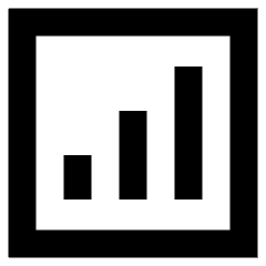 Graph Bar Increase Square Icon from Sharp Remix Set