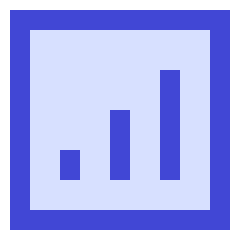 Graph Bar Increase Square Icon from Sharp Duo Set