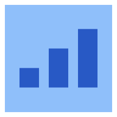 Graph Bar Increase Square Icon from Sharp Flat Set