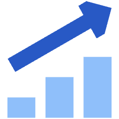 Graph Bar Increase Icon from Sharp Flat Set