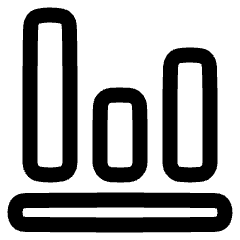 Graph Bar Icon from Plump Line Set