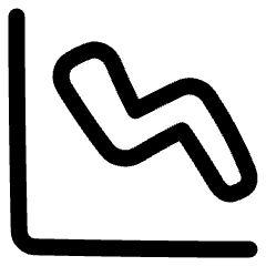 Graph Decrease Icon from Plump Line Set