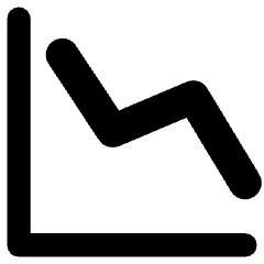 Graph Decrease Icon from Core Remix Set