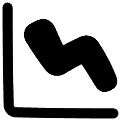 Graph Decrease Icon from Plump Solid Set