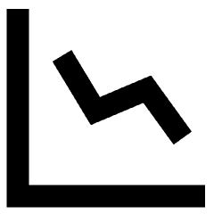 Graph Decrease Icon from Sharp Remix Set