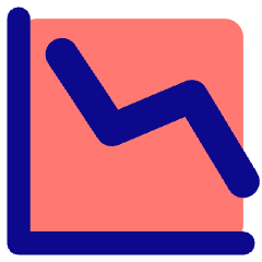 Graph Decrease Icon from Core Pop Set