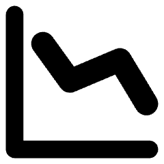 Graph Decrease Icon from Core Solid Set
