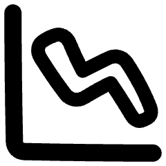 Graph Decrease Icon from Plump Remix Set
