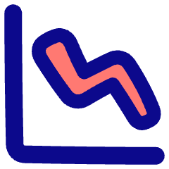 Graph Decrease Icon from Plump Pop Set