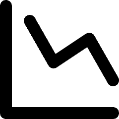 Graph Decrease Icon from Micro Line Set