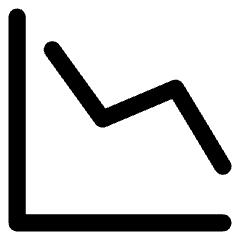 Graph Decrease Icon from Core Line Set