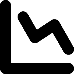 Graph Decrease Icon from Micro Solid Set
