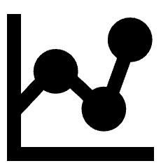 Graph Dot Icon from Sharp Solid Set