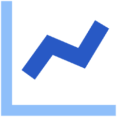 Graph Increase Icon from Sharp Flat Set