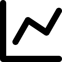Graph Increase Icon from Micro Line Set