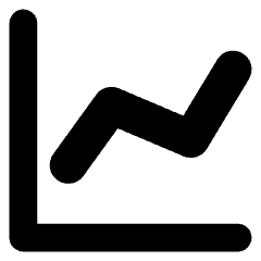 Graph Increase Icon from Core Solid Set