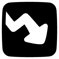 Growth Analytics Chart Down Loss Icon from Plump Solid Set