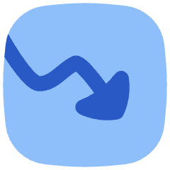 Growth Analytics Chart Down Loss Icon from Flex Flat Set