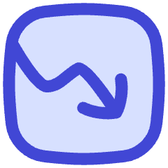 Growth Analytics Chart Down Loss Icon from Flex Duo Set