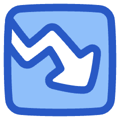 Growth Analytics Chart Down Loss Icon from Plump Duo Set